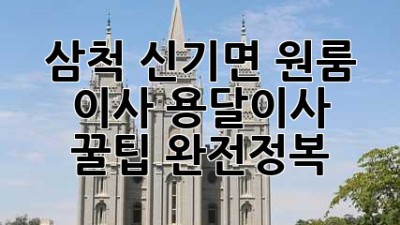 삼척 신기면 원룸 이사? 용달이사 꿀팁 완전정복!
