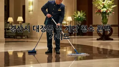 경산시 대정동 집 계단 청소 완벽 가이드